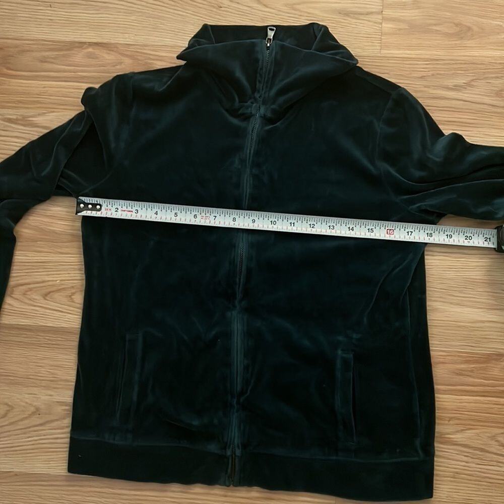Talbots green velour zip up jacket size petite small - Picture 9 of 10